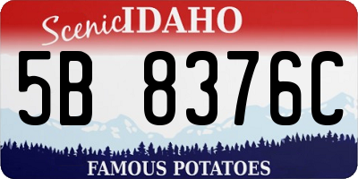 ID license plate 5B8376C