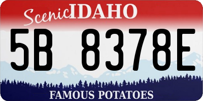 ID license plate 5B8378E
