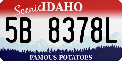 ID license plate 5B8378L