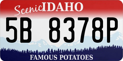ID license plate 5B8378P