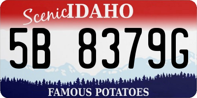 ID license plate 5B8379G