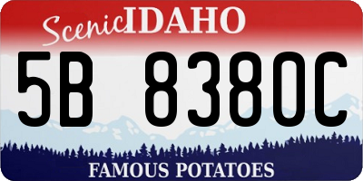 ID license plate 5B8380C