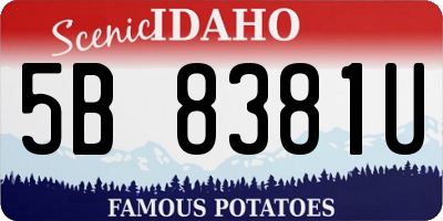 ID license plate 5B8381U