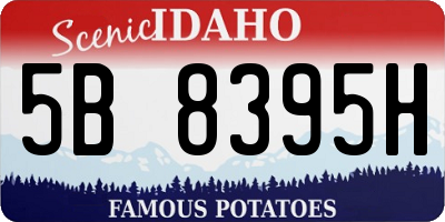 ID license plate 5B8395H