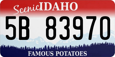 ID license plate 5B8397O