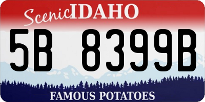 ID license plate 5B8399B
