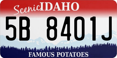 ID license plate 5B8401J