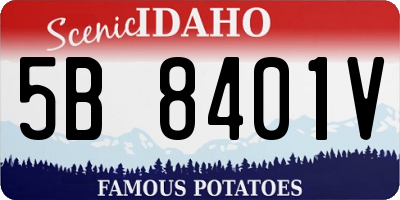 ID license plate 5B8401V