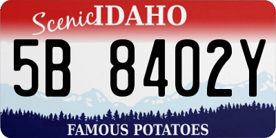 ID license plate 5B8402Y