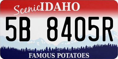 ID license plate 5B8405R