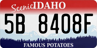 ID license plate 5B8408F