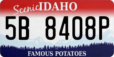 ID license plate 5B8408P