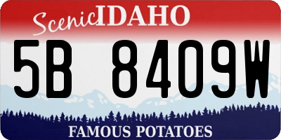 ID license plate 5B8409W