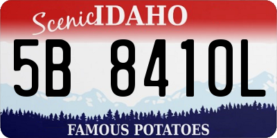 ID license plate 5B8410L