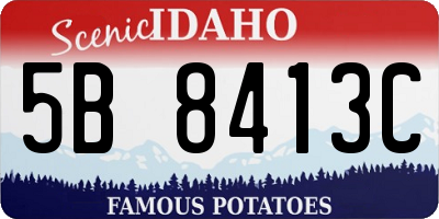 ID license plate 5B8413C