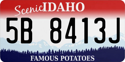 ID license plate 5B8413J
