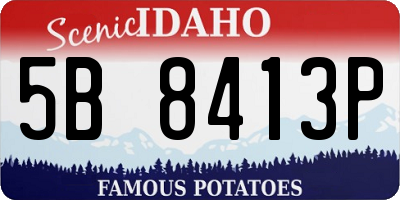 ID license plate 5B8413P
