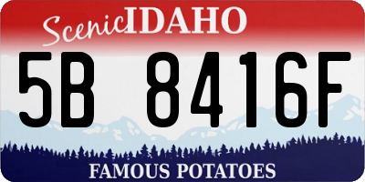 ID license plate 5B8416F