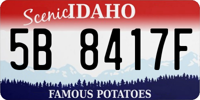 ID license plate 5B8417F