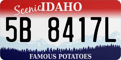 ID license plate 5B8417L