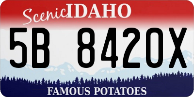 ID license plate 5B8420X