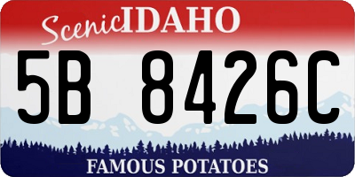 ID license plate 5B8426C