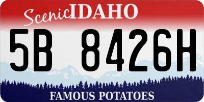 ID license plate 5B8426H