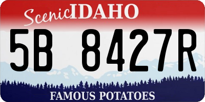 ID license plate 5B8427R
