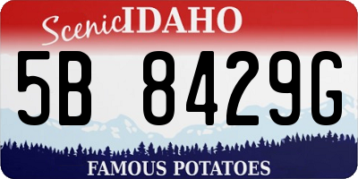 ID license plate 5B8429G