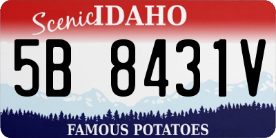 ID license plate 5B8431V