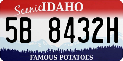 ID license plate 5B8432H
