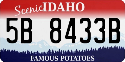 ID license plate 5B8433B