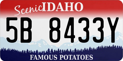 ID license plate 5B8433Y