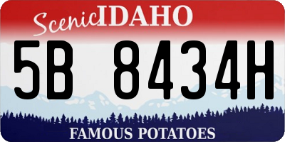 ID license plate 5B8434H