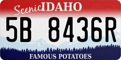 ID license plate 5B8436R