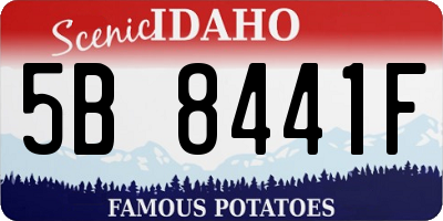 ID license plate 5B8441F