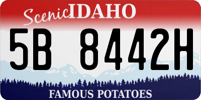 ID license plate 5B8442H