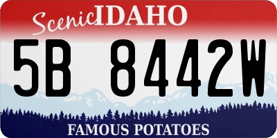 ID license plate 5B8442W