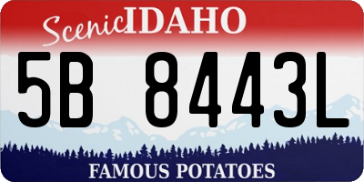 ID license plate 5B8443L