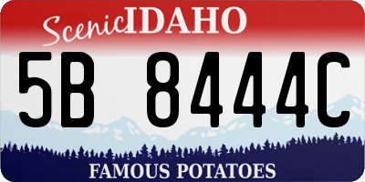 ID license plate 5B8444C