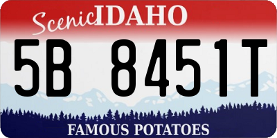 ID license plate 5B8451T