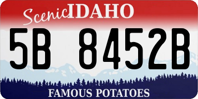 ID license plate 5B8452B