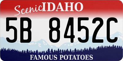 ID license plate 5B8452C