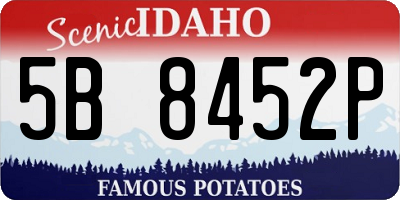 ID license plate 5B8452P