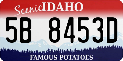 ID license plate 5B8453D