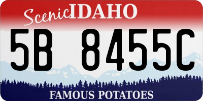 ID license plate 5B8455C