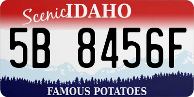 ID license plate 5B8456F