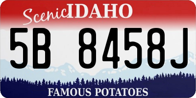 ID license plate 5B8458J