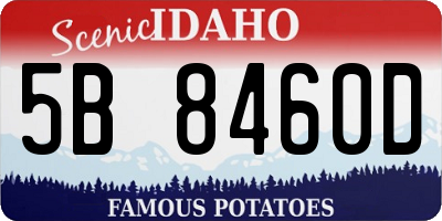 ID license plate 5B8460D