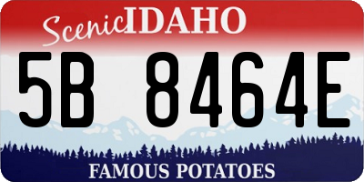 ID license plate 5B8464E